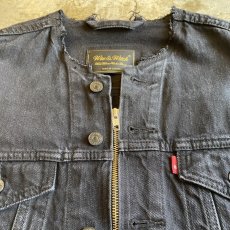 画像4: 【Wiz&Witch】"WANDERER" NO COLLAR ZIP UP DENIM JACKET / OS (4)
