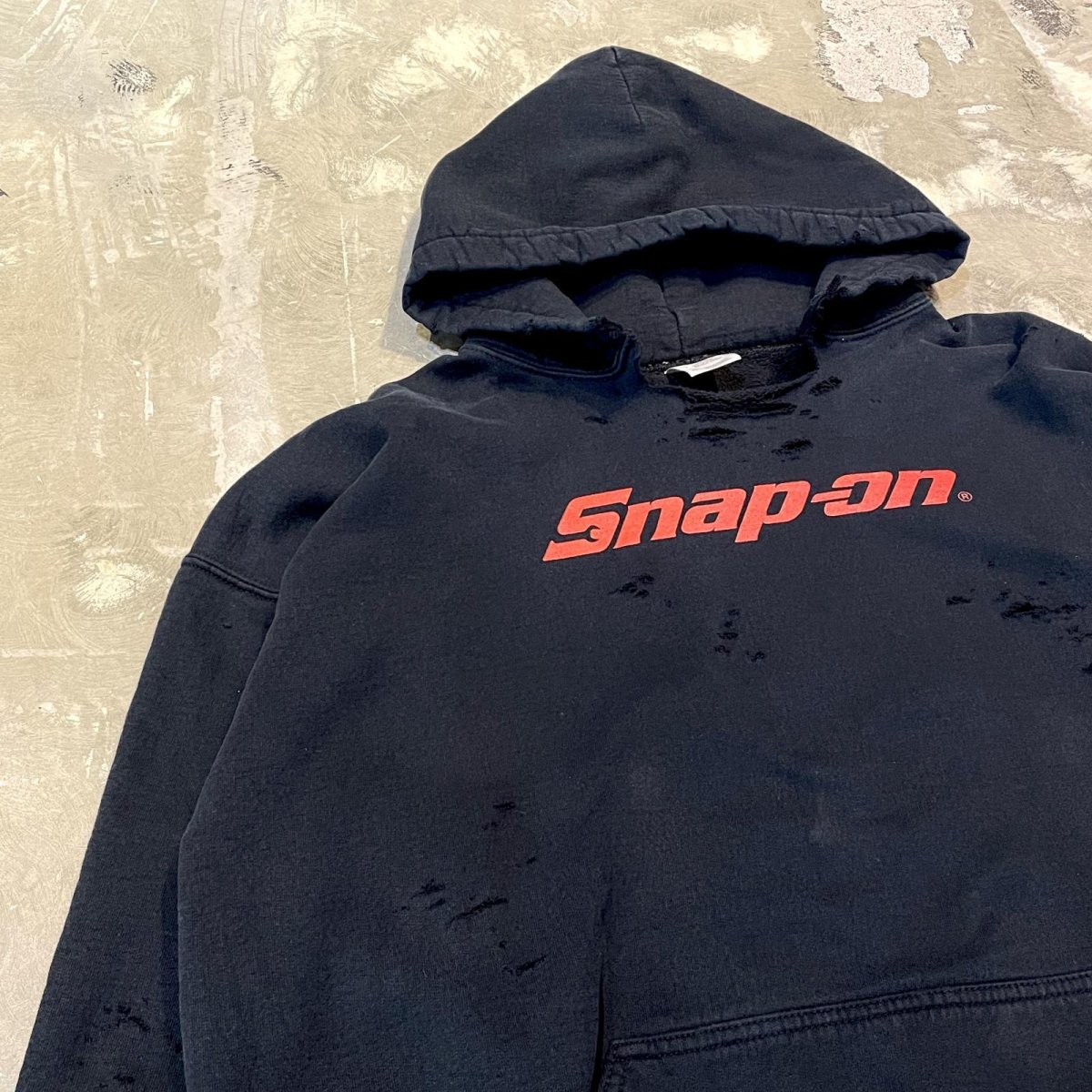 画像3: "SNAP-ON" PRINTED CRASH DAMAGE HOODIE SWEAT / Mens XL (3)