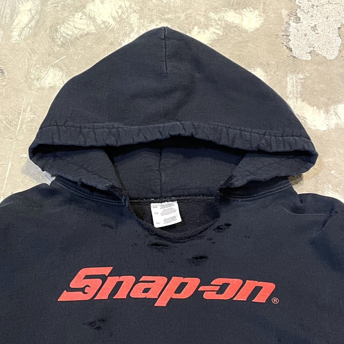 画像10: "SNAP-ON" PRINTED CRASH DAMAGE HOODIE SWEAT / Mens XL (10)