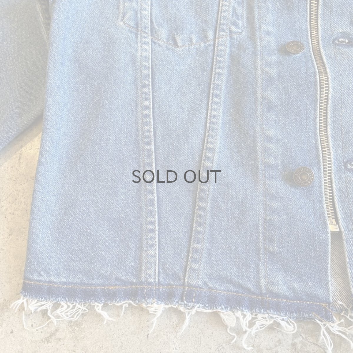 画像7: 【Wiz&Witch】"WANDERER" NO COLLAR ZIP UP DENIM JACKET / OS (7)