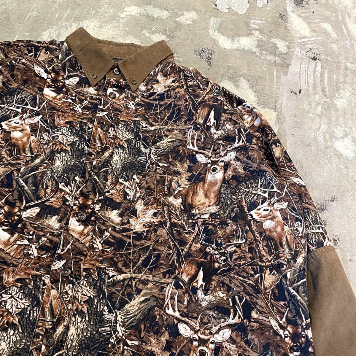 画像4: DEER CAMOUFLAGE PATTERN SWITCHED L/S SHIRT / Mens XL (4)