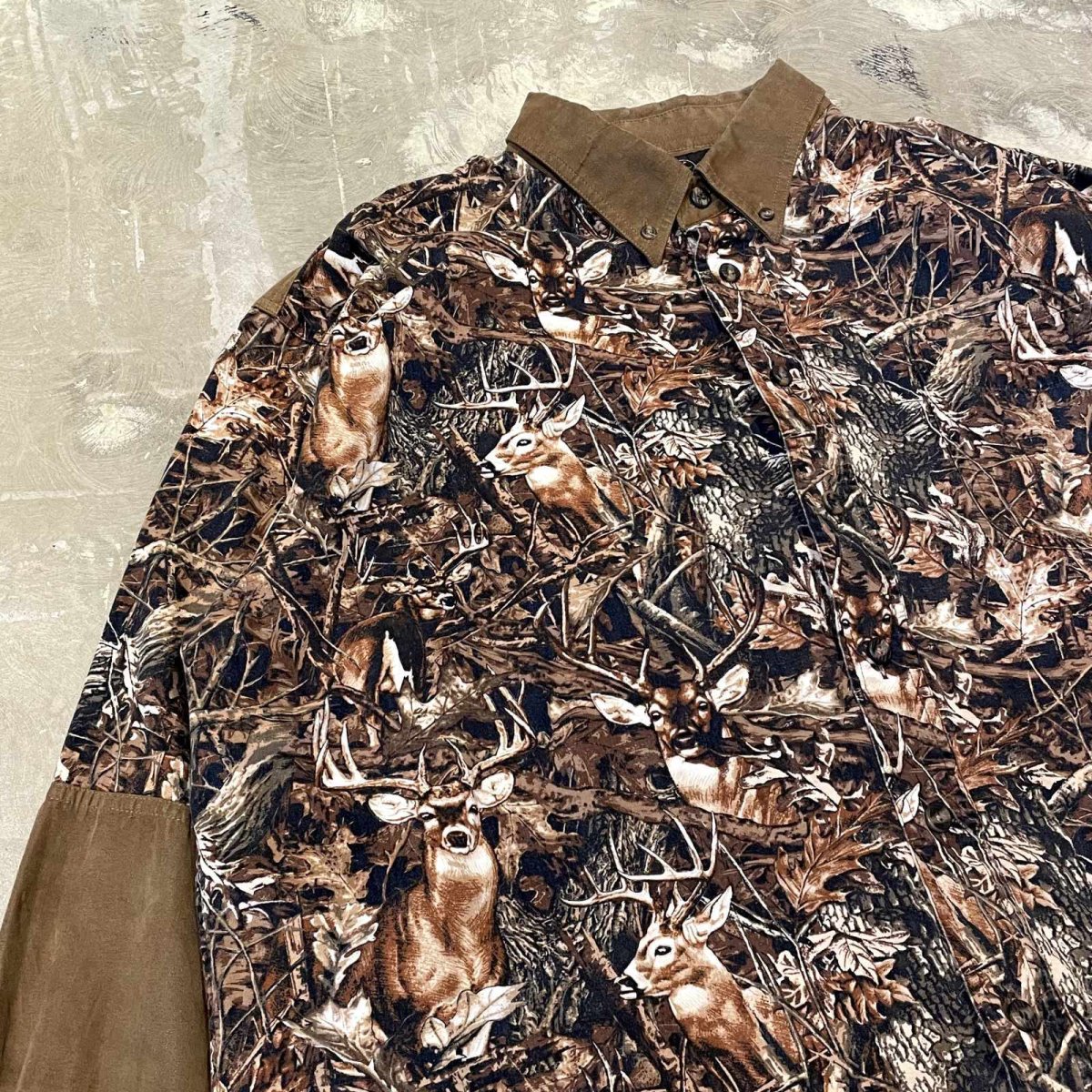 画像3: DEER CAMOUFLAGE PATTERN SWITCHED L/S SHIRT / Mens XL (3)