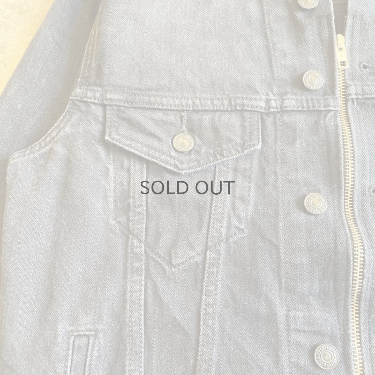 画像5: 【Wiz&Witch】"WANDERER" NO COLLAR ZIP UP DENIM JACKET / OS (5)