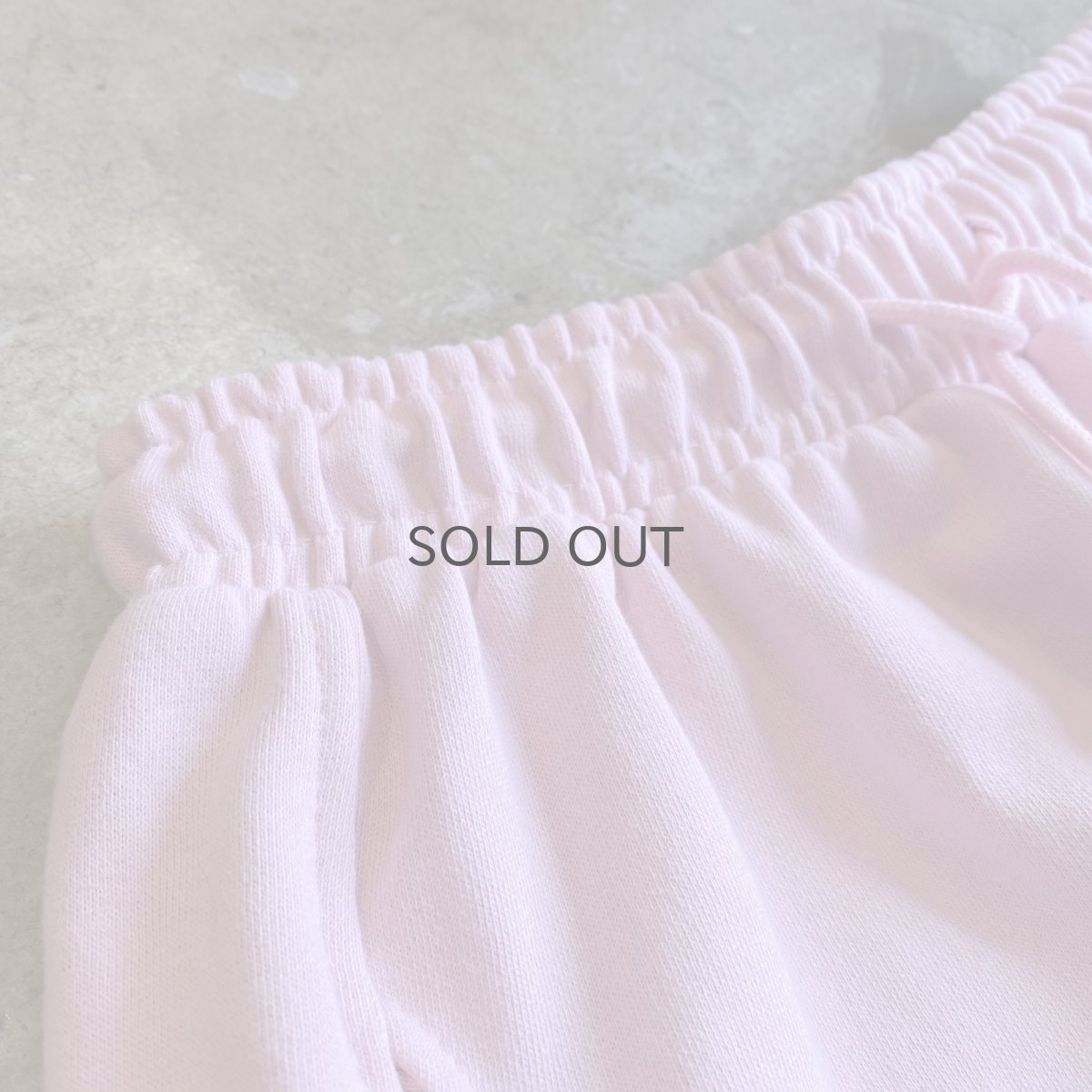 画像6: PINK COLOR DRAW CORD DESIGN SWEAT PANTS / FREE~W33 (6)