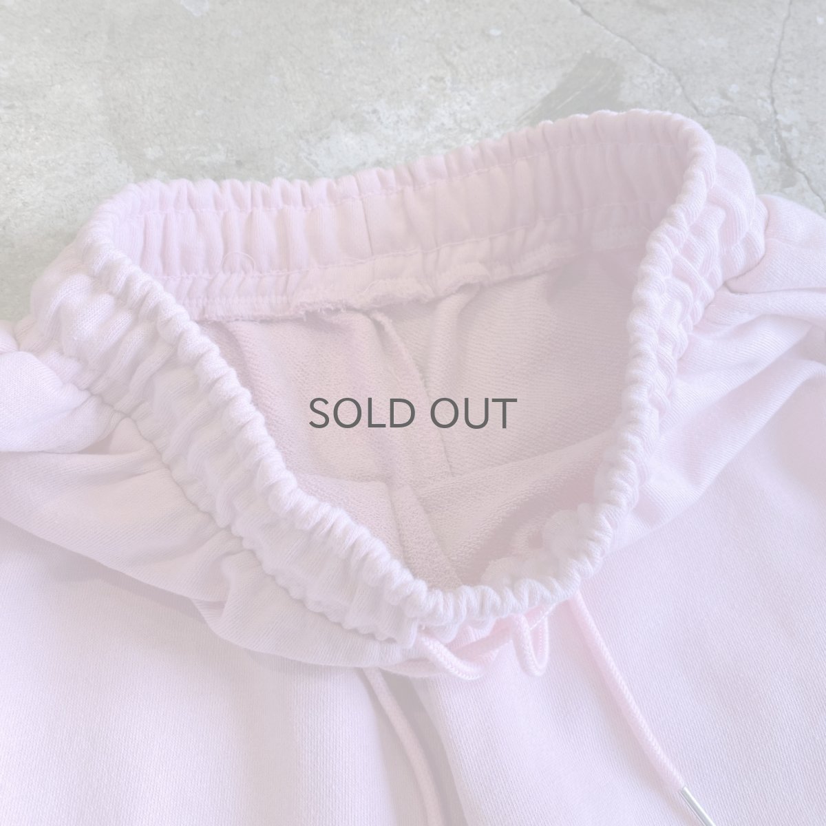 画像7: PINK COLOR DRAW CORD DESIGN SWEAT PANTS / FREE~W33 (7)