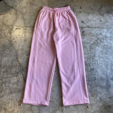 画像1: PINK COLOR DRAW CORD DESIGN SWEAT PANTS / FREE~W33 (1)