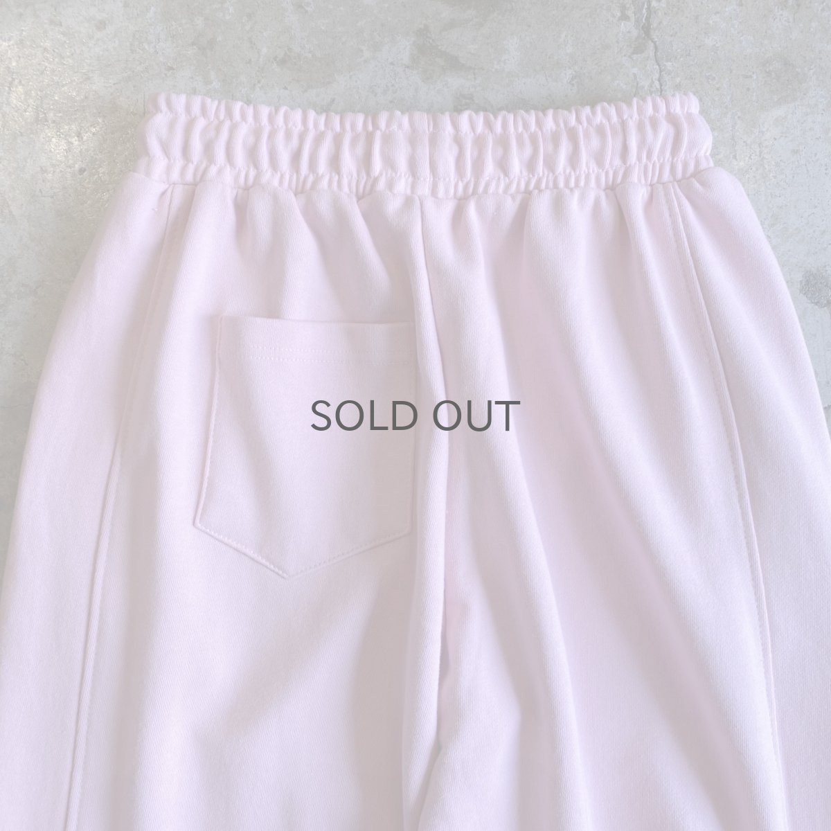 画像10: PINK COLOR DRAW CORD DESIGN SWEAT PANTS / FREE~W33 (10)