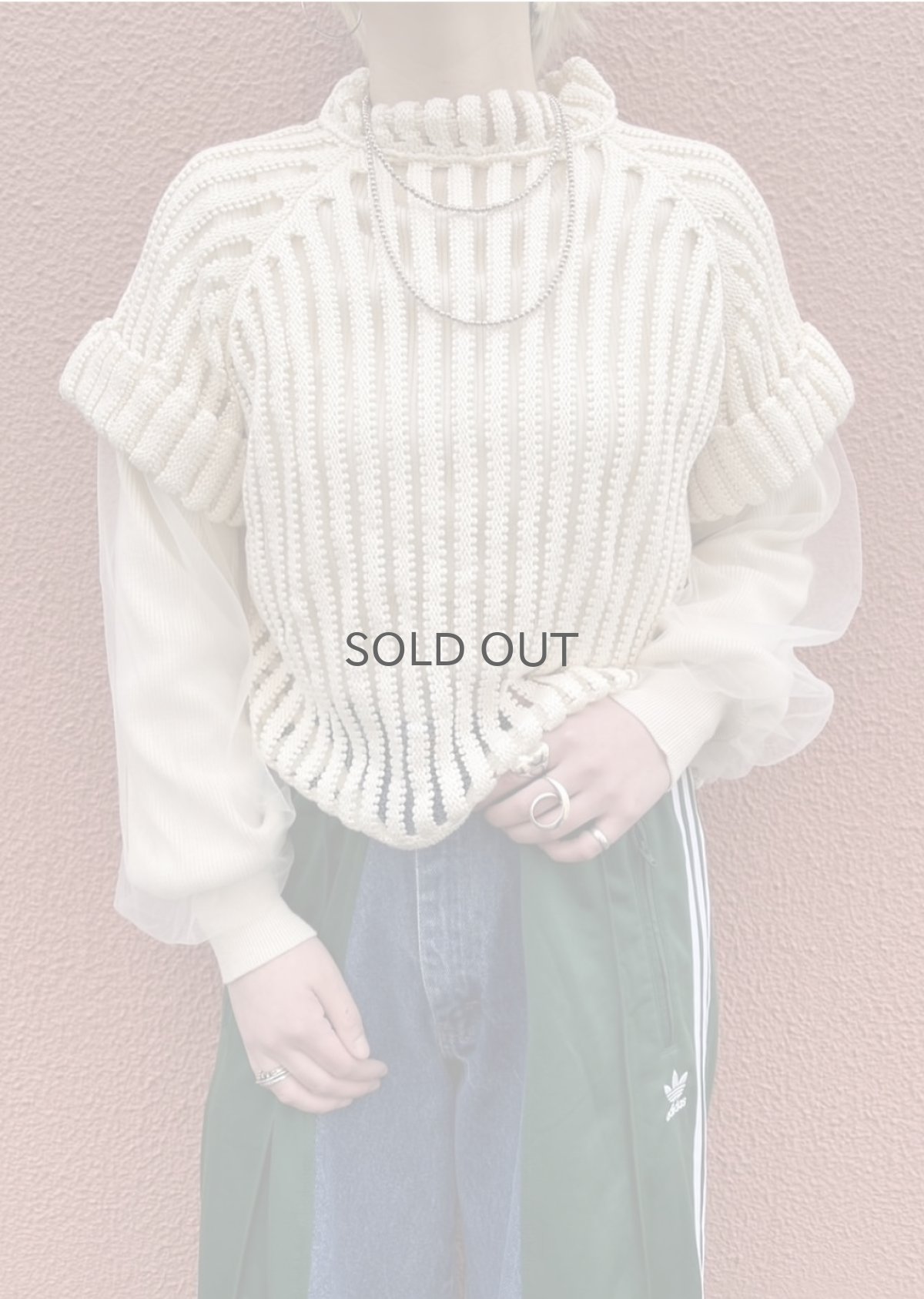 画像12: COTTON KNIT STRIPE DESIGN S/S TOPS / Ladies M (12)