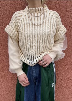 画像12: COTTON KNIT STRIPE DESIGN S/S TOPS / Ladies M (12)
