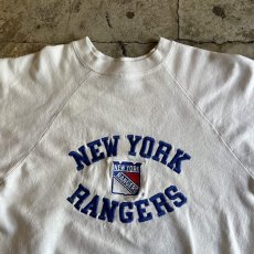 画像8: 80's "NEW YORK RANGERS" ICE HOCKEY TEAM DESIGN L/S SWEAT / Ladies M / MADE IN USA (8)