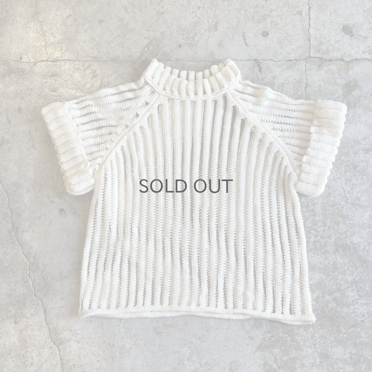 画像1: COTTON KNIT STRIPE DESIGN S/S TOPS / Ladies M (1)