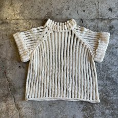 画像1: COTTON KNIT STRIPE DESIGN S/S TOPS / Ladies M (1)