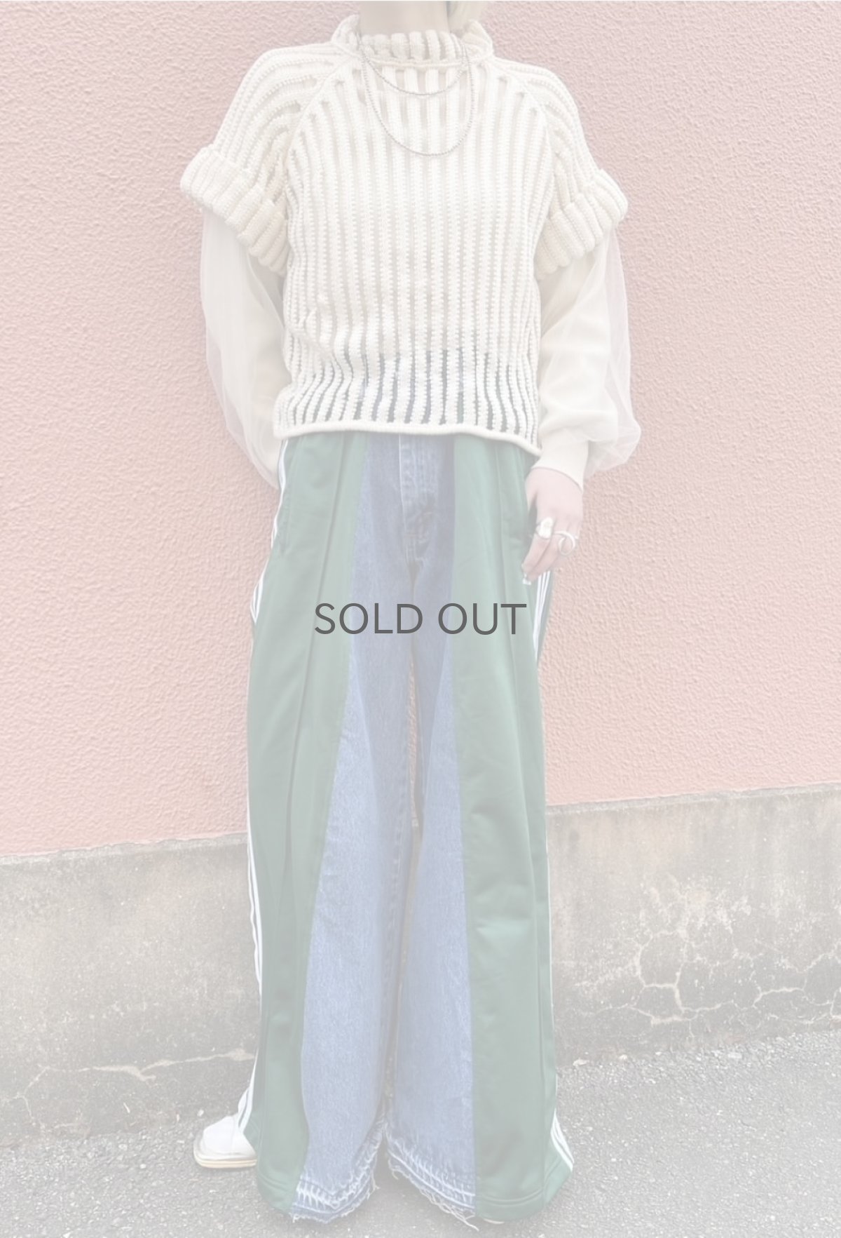 画像11: COTTON KNIT STRIPE DESIGN S/S TOPS / Ladies M (11)