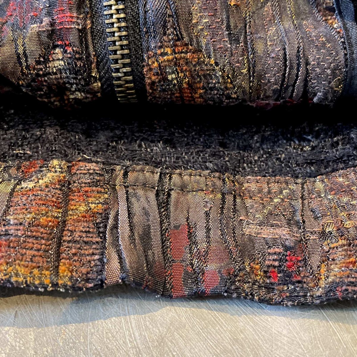 画像8: ALL OVER PATTERN WASHER DESIGN ZIP UP JACKET / Mens L (8)