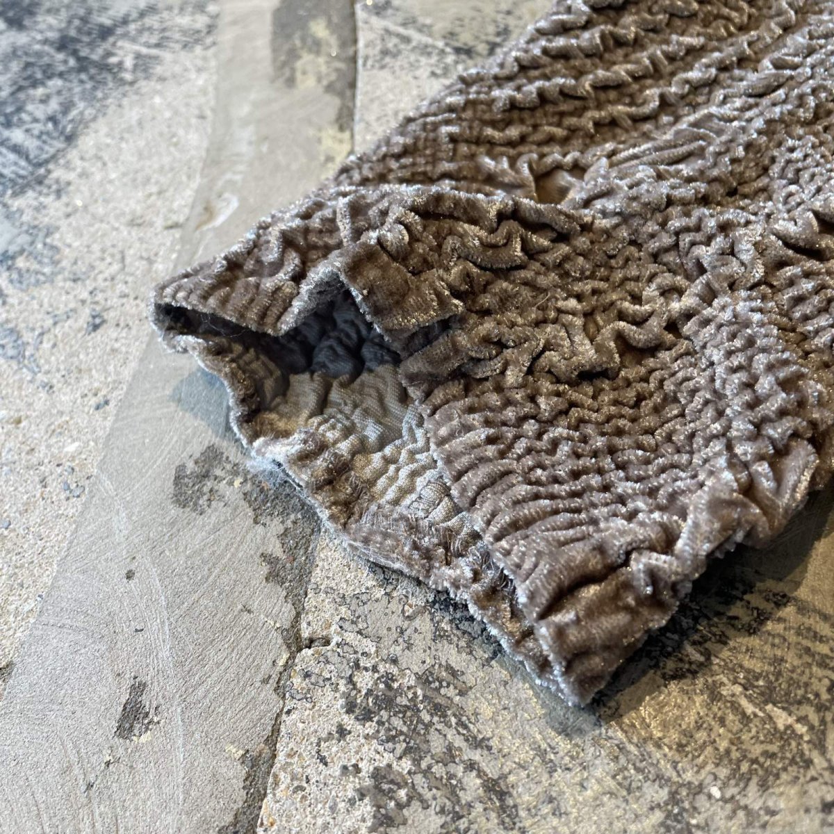 画像7: ALL OVER EMBOSSED PATTERN VELVET JACKET / Mens M~L (7)