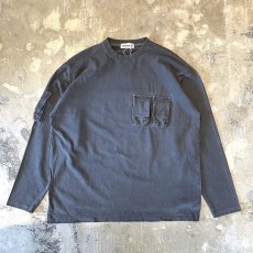 画像1: 【WONDERGROUND】FADE BODY MULTI POCKET L/S TEE / OS (1)
