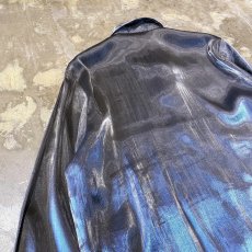 画像9: FRONT PIPING METALLIC SILVER L/S SHIRT / Mens XL(L) (9)