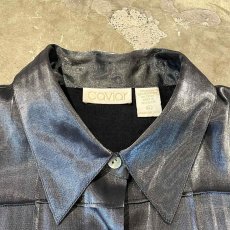 画像10: FRONT PIPING METALLIC SILVER L/S SHIRT / Mens XL(L) (10)