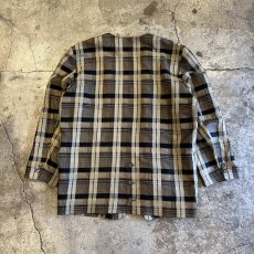 画像2: ALL OVER CHECK PATTERN NO COLLAR DESIGN TAILORED JACKET / Ladies M (2)