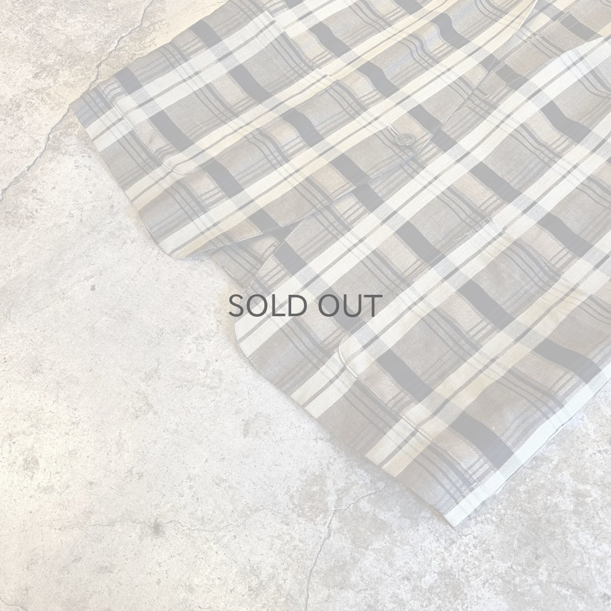 画像4: ALL OVER CHECK PATTERN NO COLLAR DESIGN TAILORED JACKET / Ladies M (4)