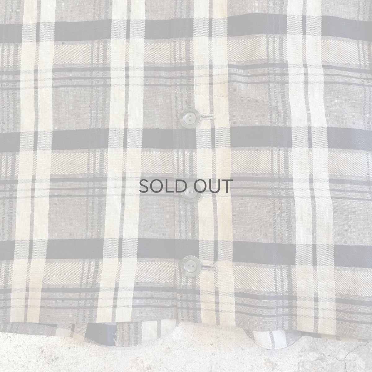 画像11: ALL OVER CHECK PATTERN NO COLLAR DESIGN TAILORED JACKET / Ladies M (11)