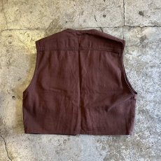 画像2: FRONT 9POCKET DESIGN COTTON VEST / Ladies M (2)