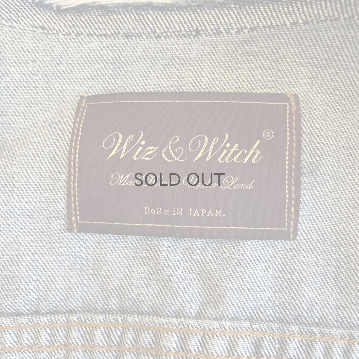 画像10: 【Wiz&Witch】"WANDERER" NO COLLAR ZIP UP DENIM JACKET / OS (10)