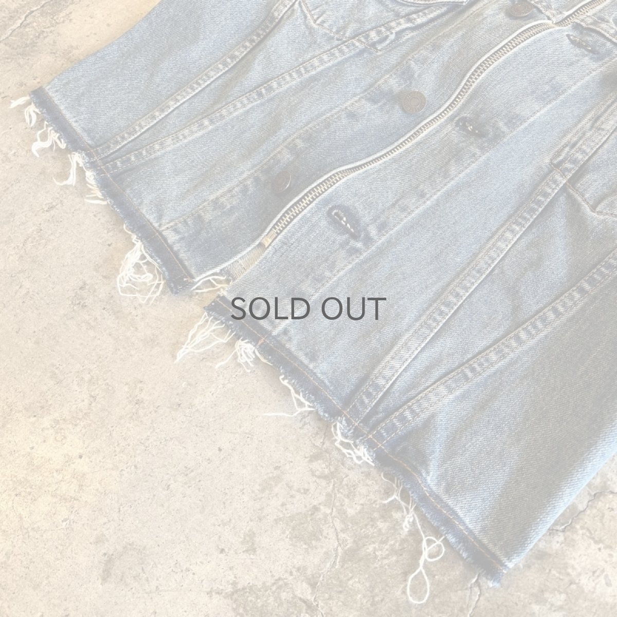 画像4: 【Wiz&Witch】"WANDERER" NO COLLAR ZIP UP DENIM JACKET / OS (4)