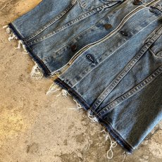 画像4: 【Wiz&Witch】"WANDERER" NO COLLAR ZIP UP DENIM JACKET / OS (4)