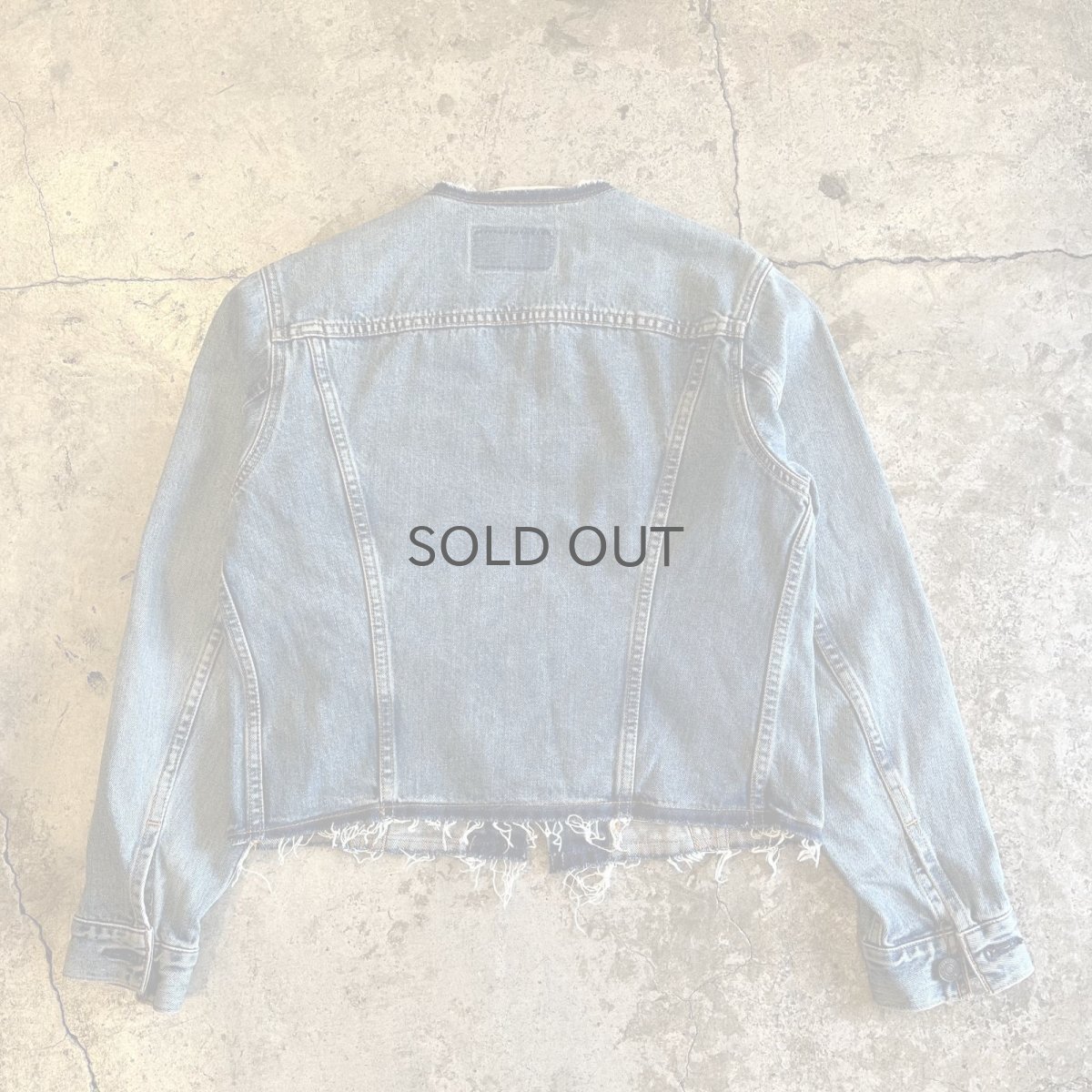 画像2: 【Wiz&Witch】"WANDERER" NO COLLAR ZIP UP DENIM JACKET / OS (2)