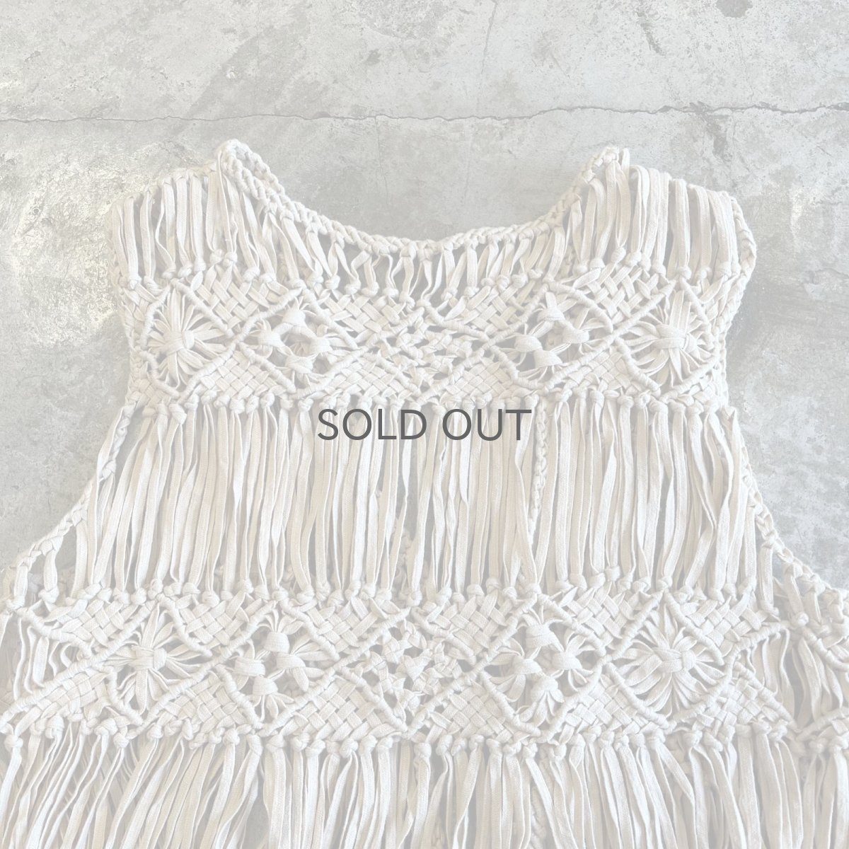 画像8: FRINGE×CROCHET DOCKING DESIGN VEST / Ladies M (8)