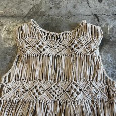 画像8: FRINGE×CROCHET DOCKING DESIGN VEST / Ladies M (8)