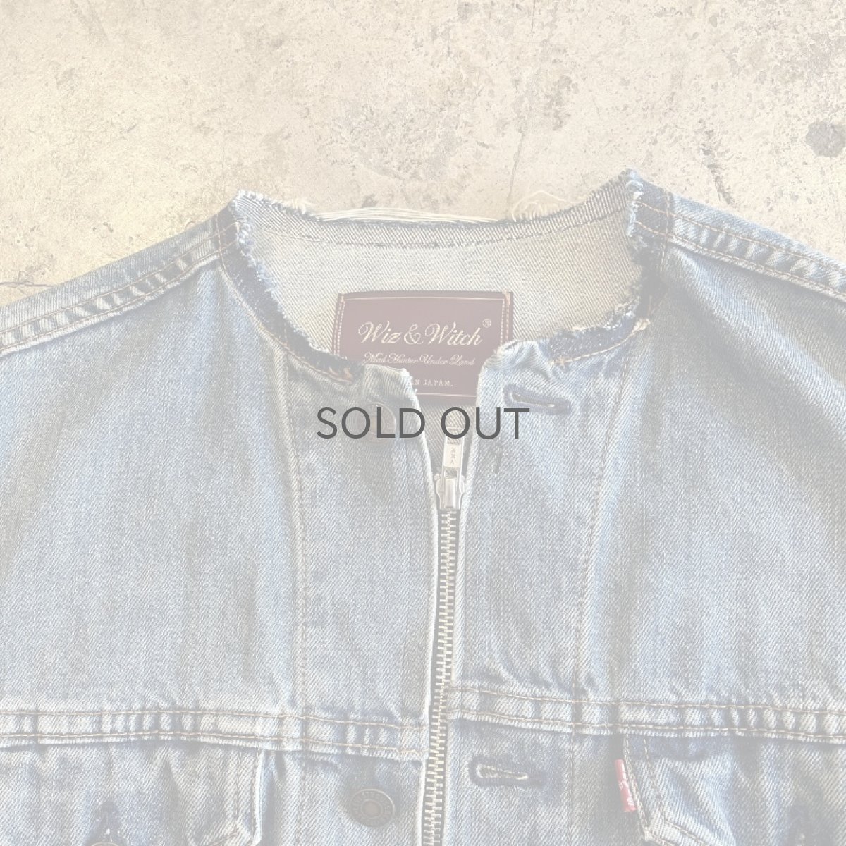 画像8: 【Wiz&Witch】"WANDERER" NO COLLAR ZIP UP DENIM JACKET / OS (8)