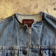 画像8: 【Wiz&Witch】"WANDERER" NO COLLAR ZIP UP DENIM JACKET / OS (8)