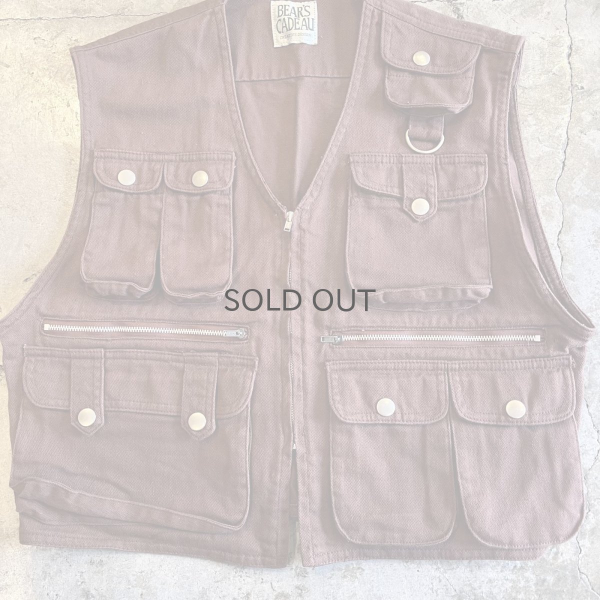 画像5: FRONT 9POCKET DESIGN COTTON VEST / Ladies M (5)