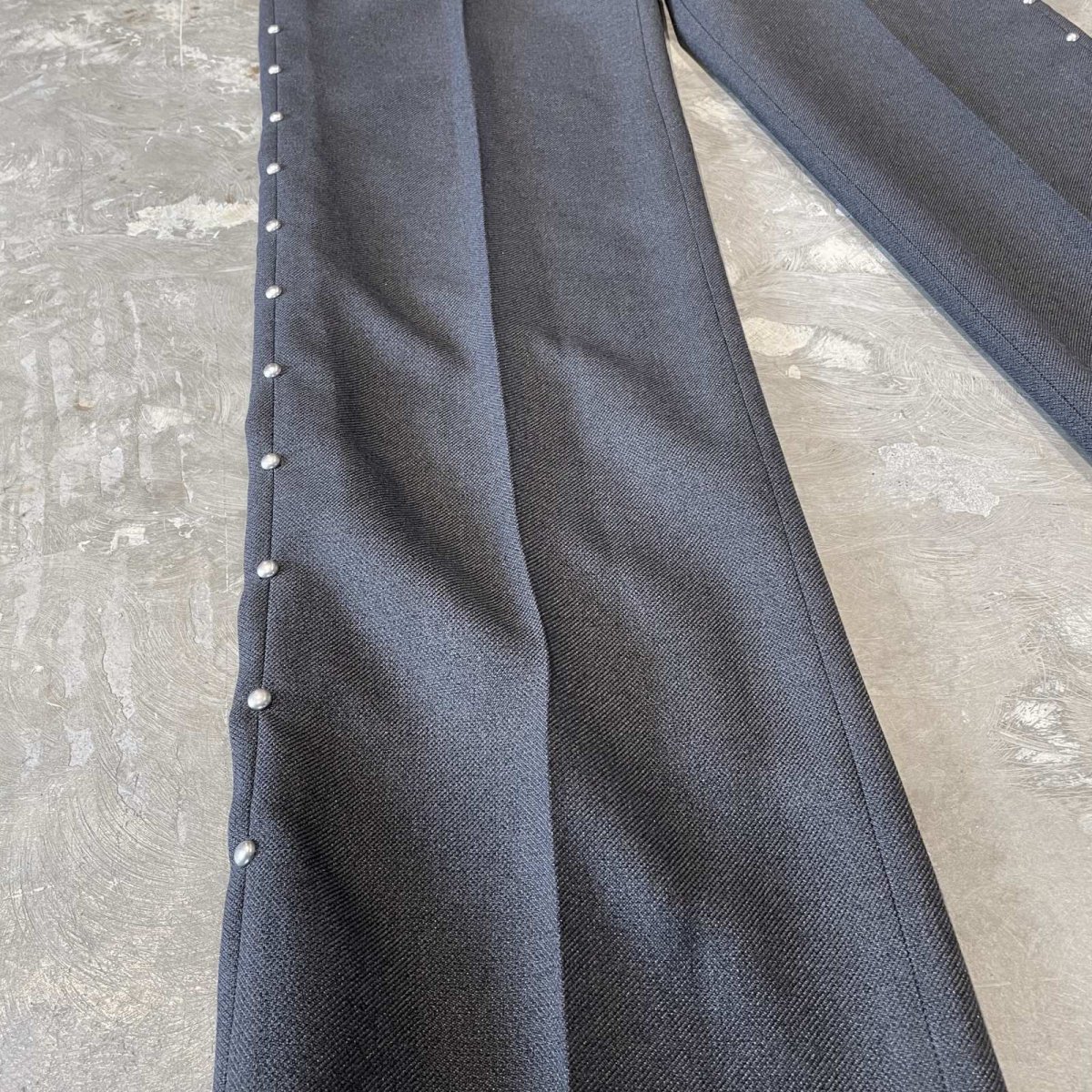 画像7: SIDE STUDS DECORATIVE GRAY COLOR SLACKS / W30~W34 (7)