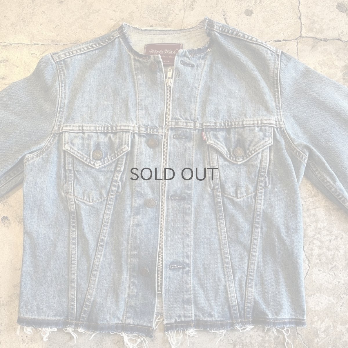 画像7: 【Wiz&Witch】"WANDERER" NO COLLAR ZIP UP DENIM JACKET / OS (7)