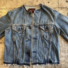 画像7: 【Wiz&Witch】"WANDERER" NO COLLAR ZIP UP DENIM JACKET / OS (7)
