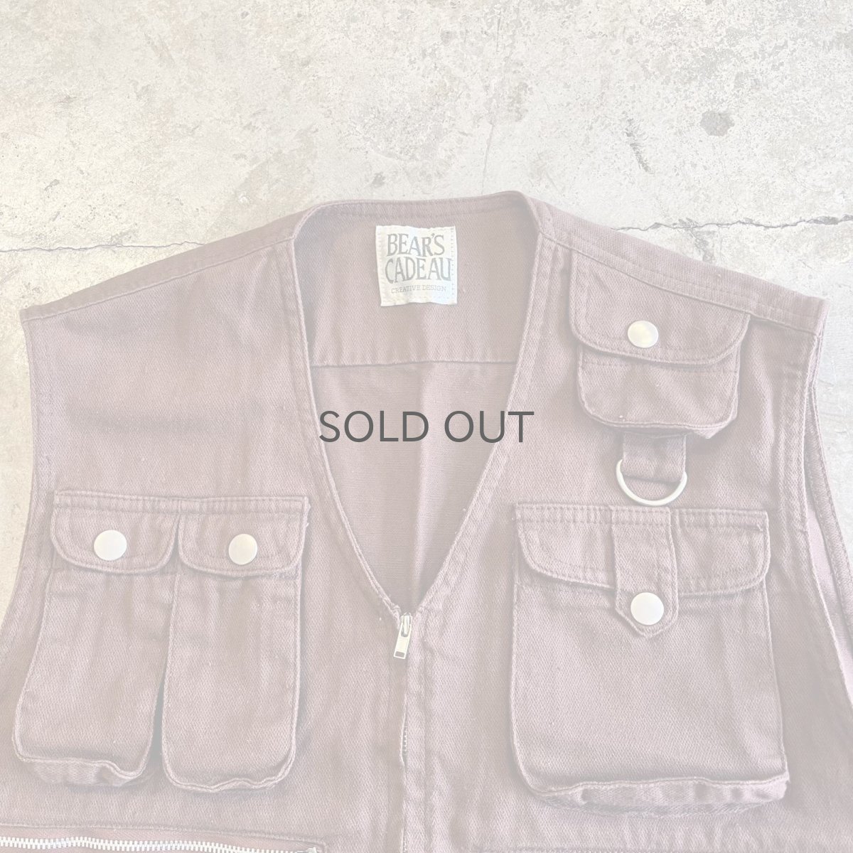 画像6: FRONT 9POCKET DESIGN COTTON VEST / Ladies M (6)