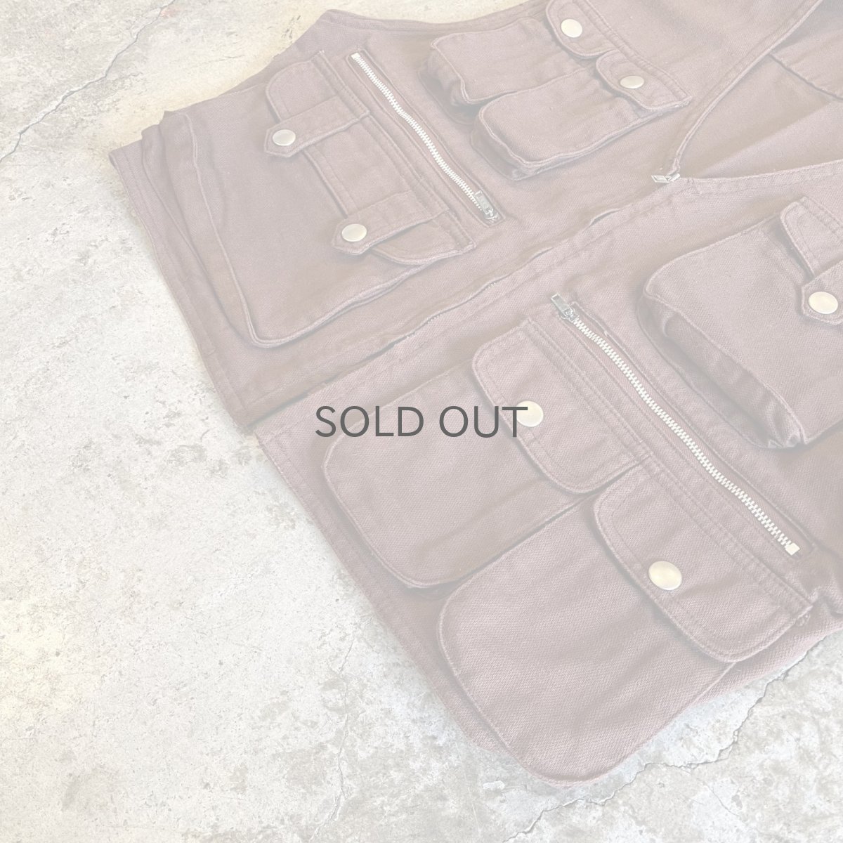 画像4: FRONT 9POCKET DESIGN COTTON VEST / Ladies M (4)