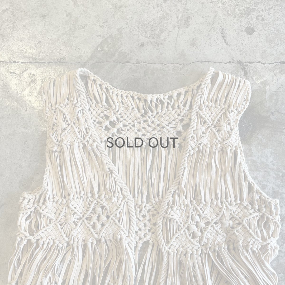 画像5: FRINGE×CROCHET DOCKING DESIGN VEST / Ladies M (5)