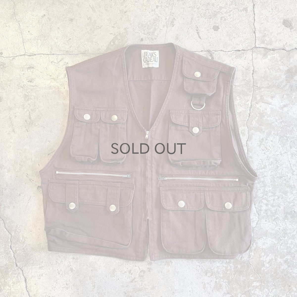画像1: FRONT 9POCKET DESIGN COTTON VEST / Ladies M (1)
