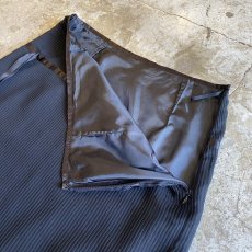 画像6: BLACK COLOR ONE WAY PLEATS DESIGN SHEER SKIRT / W26 (6)
