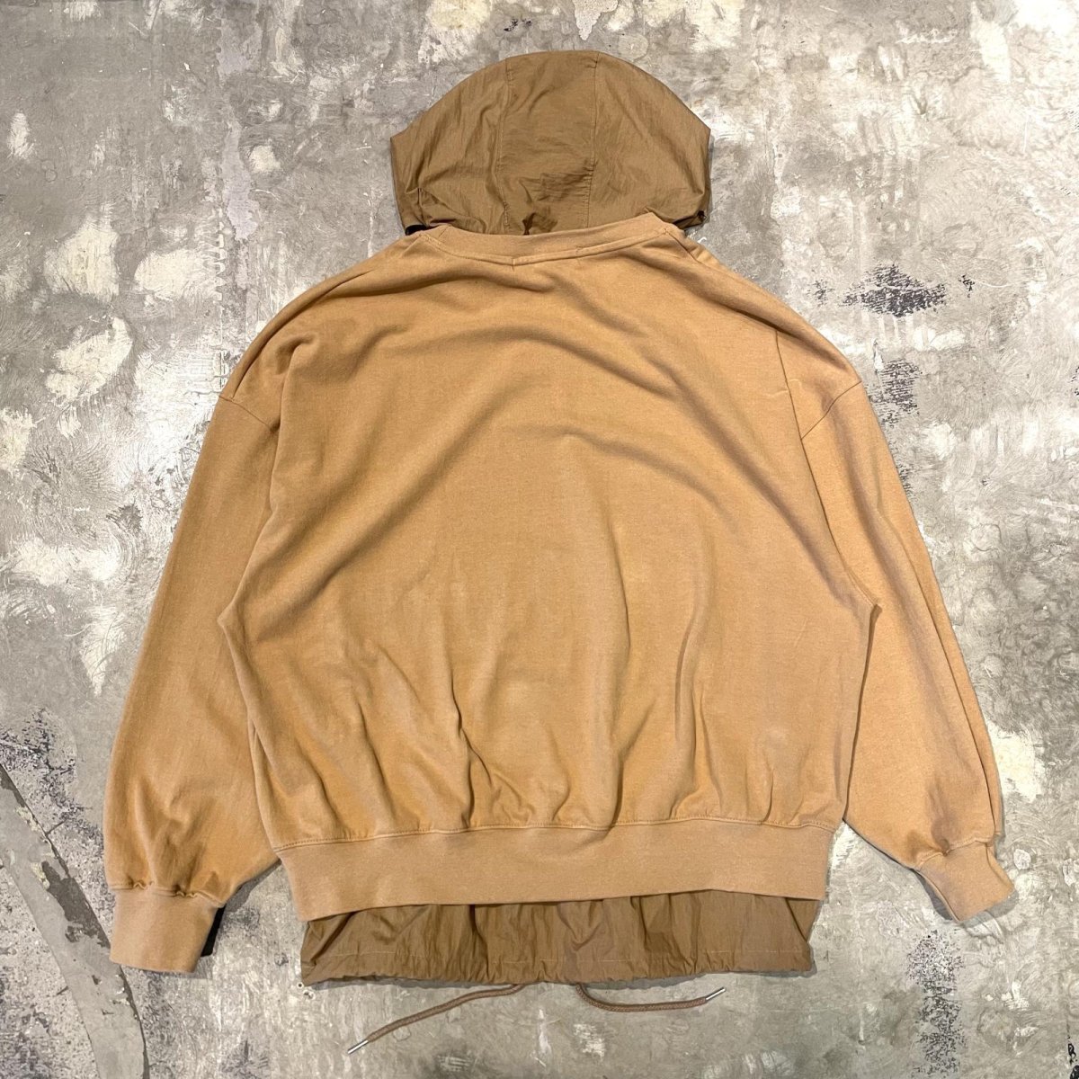 画像2: MUSTAR COLOR LAYERED HOODIE SWEAT / Mens L (2)