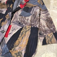 画像6: ART GRAPHIC PATTERN TAILORED JACKET / Mens S (6)