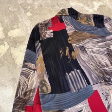 画像9: ART GRAPHIC PATTERN TAILORED JACKET / Mens S (9)