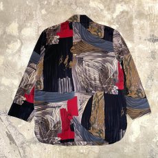 画像2: ART GRAPHIC PATTERN TAILORED JACKET / Mens S (2)