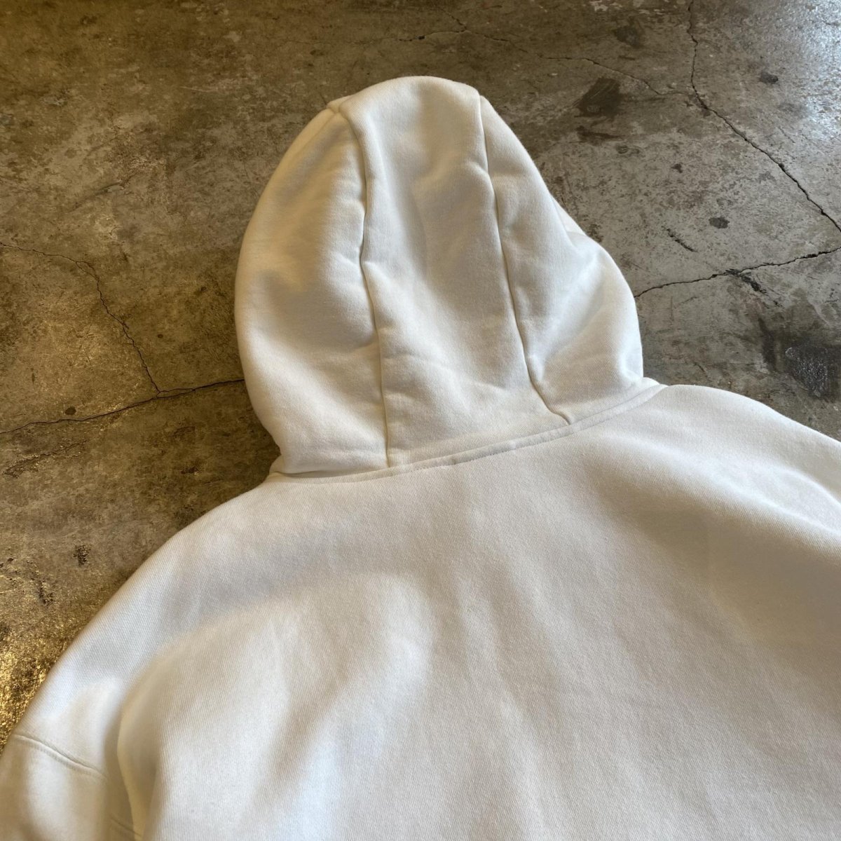 画像10: 【ACG】WHITE COLOR ONE POINT DESIGN DRAW CORD SWEAT HOODIE / Ladies L (10)