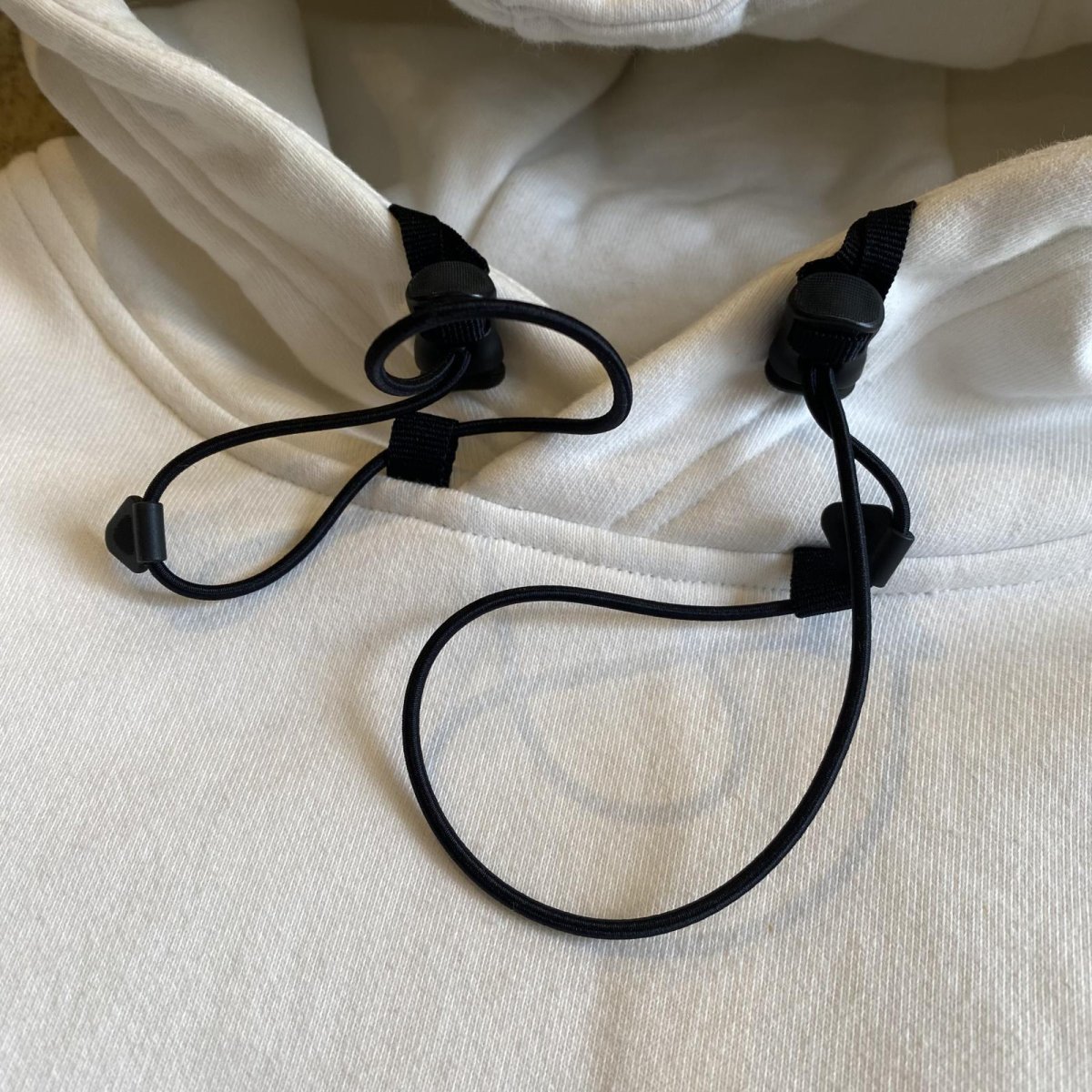 画像4: 【ACG】WHITE COLOR ONE POINT DESIGN DRAW CORD SWEAT HOODIE / Ladies L (4)