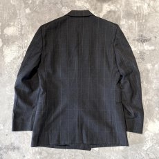 画像2: ALL OVER CHECK PATTERN DOUBLE BREASTED TAILORED JACKET / Mens M (2)